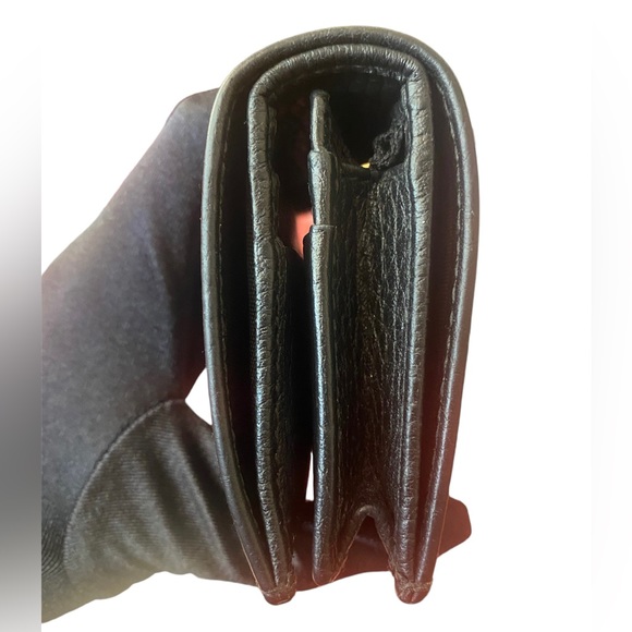 Gucci Black Petite Marmont Flap Leather Card Case Wallet 1000 Nero, Box, Dustbag - Picture 10 of 16